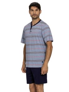 Pijama Guasch en algodón con tapeta y pantalón de punto