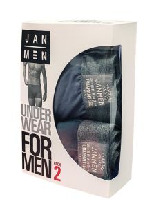 Pack 2 Bóxers Jan Men Microline - microfibra en negro y verde botella