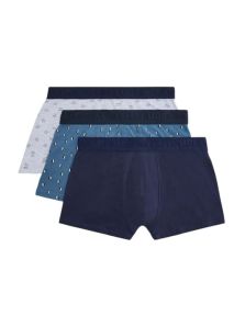 Pack de 3 bóxers Ysabel Mora de algodón estampados de pingüinos y peces