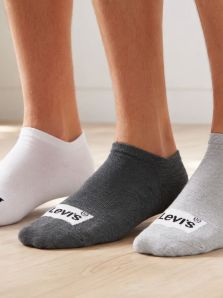 Pack de 3 calcetines Levi´s Sneaker (bajo tobillo) en gris y blanco