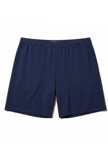 Pantalón corto liso azul Massana con cintura elástica cómodo para verano