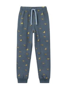 Pantalón azul celeste con pequeños aviones amarillos de Dark Elephant