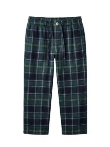 Pantalón Guasch de franela verde a cuadros 