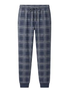 Pantalón de pijama Massana con cuadros azules, cordón y bolsillos laterales