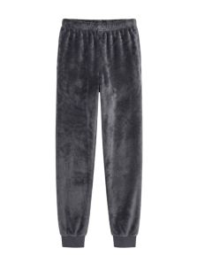 Pantalón liso gris de pijama Massana con acabado de puños