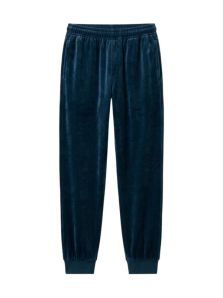 Pantalón de pijama Muydemi de coralina azul marino, perfecto para estar calentito en casa.