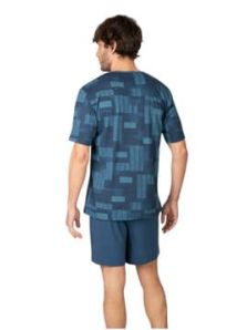 pantalón corto pijama Massana hombre azul marino con bolsillos