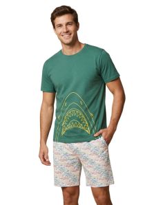 Pijama Dark Elephant corto mod. Shark en verde