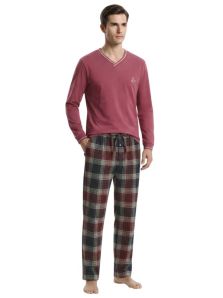 Pijama Guasch combinado en algodón y pantalón de viyela 