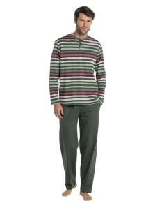Pijama hombre mod. Aspen de algodón con bolsillo en el pecho