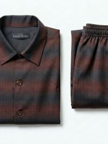 Pijama largo de hombre en algodón mercerizado de Iciar de Nicolás