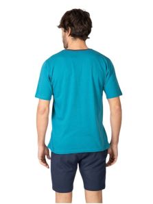 Detalle tejido pijama hombre algodón y modal suave, transpirable e hipoalergénico