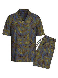 Pijama corto hombre Lyocell I AM Impetus verde tropical transpirable verano