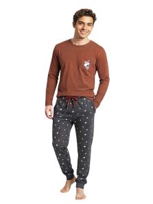 Pijama hombre Dark Elephant ovejas en color caldero y gris