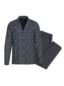 Pijama masculino estampado con pantalón liso