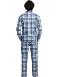 Pijama Muydemi de cuadros azules, vista trasera