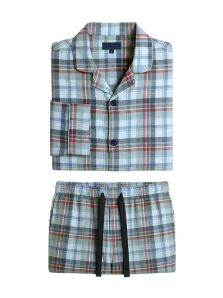 Pijama Muydemi de algodón con cuadros azules