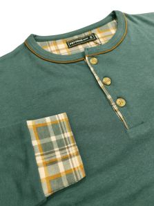 Camiseta azul turquesa Pettrus de algodón afelpado, suave y cálida para el invierno