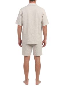 Pijama HOM de lino y algodón para hombre con tejido natural suave, fresco y cómodo para los meses cálidos