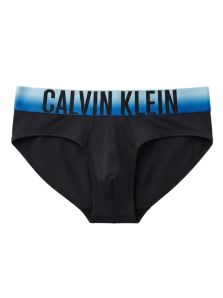 Slips Calvin Klein negros con cinturillas en degradado azul, verde claro y rojo fucsia