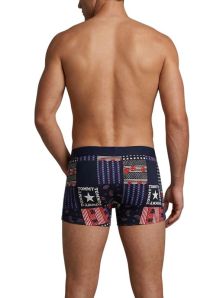 Parte trasera del bóxer Trunk Patchwork Tommy Hilfiger azul marino para hombre