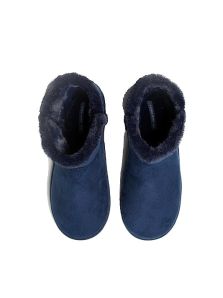 Zapatillas de casa tipo botín en azul marino para hombre de Ysabel Mora