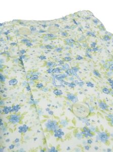 zoom del estampado de flores en calzoncillo hombre Kiff Kiff algodón fondo blanco