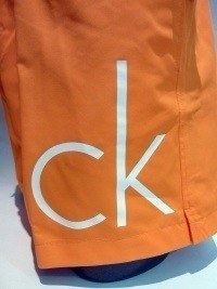 Bañador Calvin Klein Logo Printed, naranja
