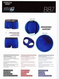 Boxer Impetus Sport Airflow Ergonomic Corto, Azul