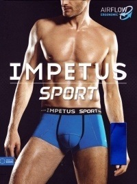 Boxer Impetus Sport Airflow Ergonomic Corto, Azul